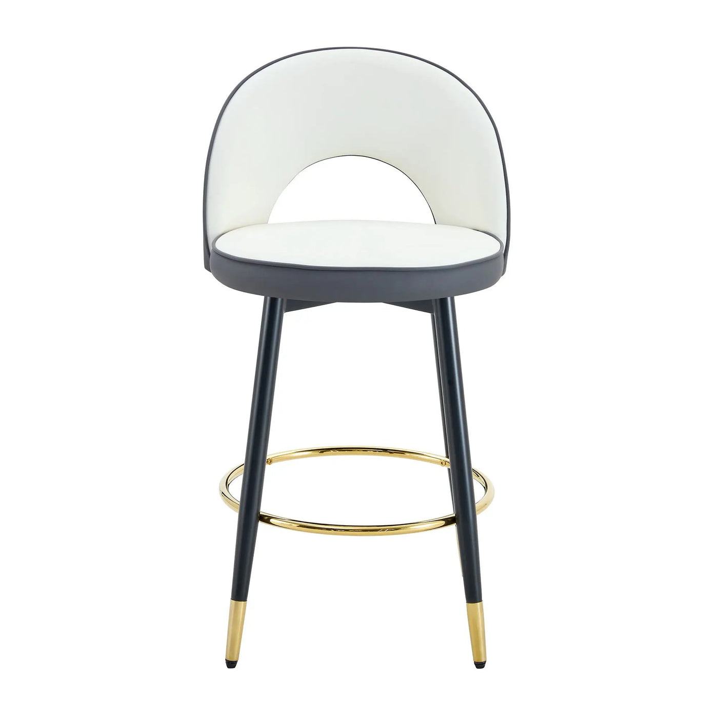 Upholstered Rotatable Bar Chair With Metal Legs For Dining Room by Unique Piece Furniture