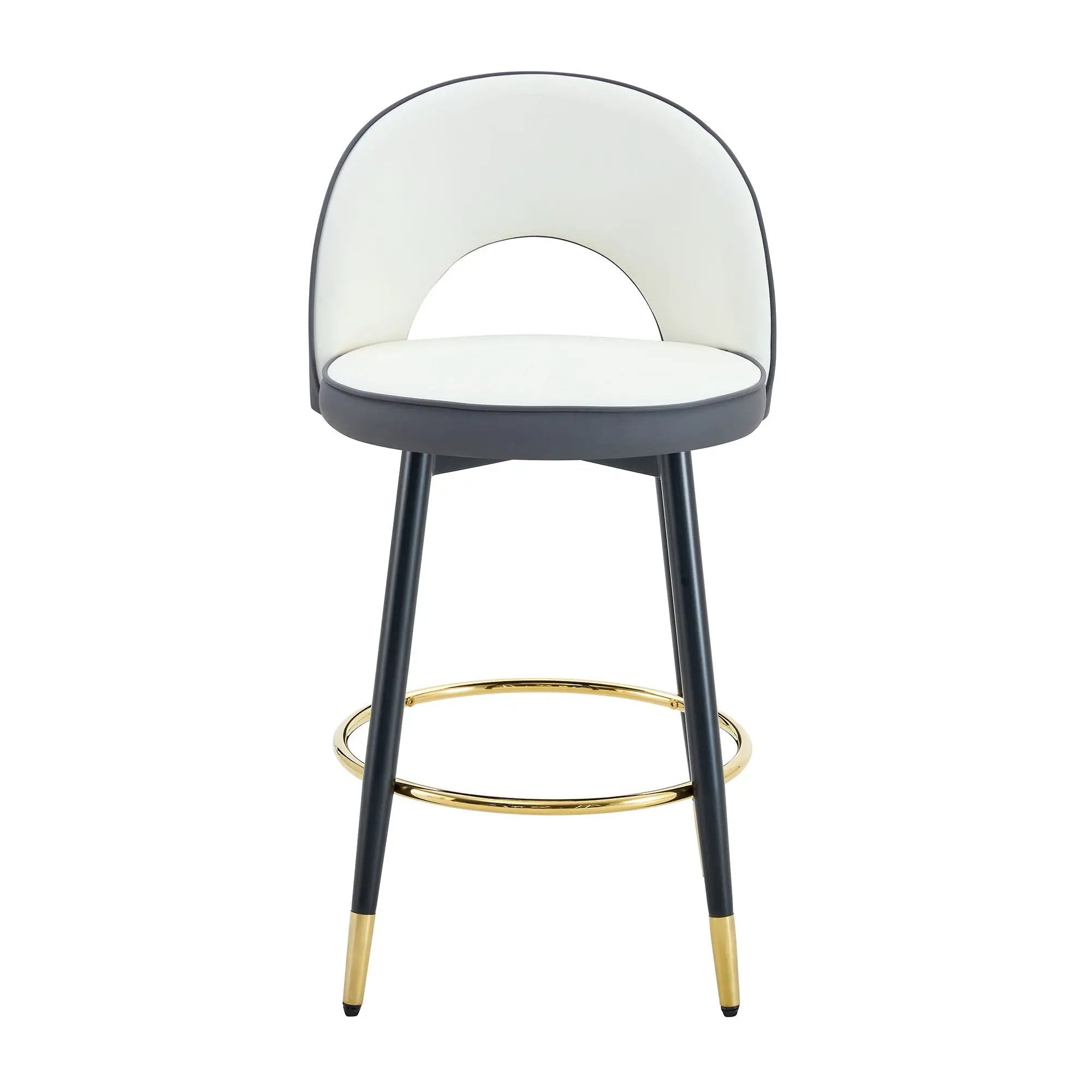 Upholstered Rotatable Bar Chair With Metal Legs For Dining Room by HouseOfZazla