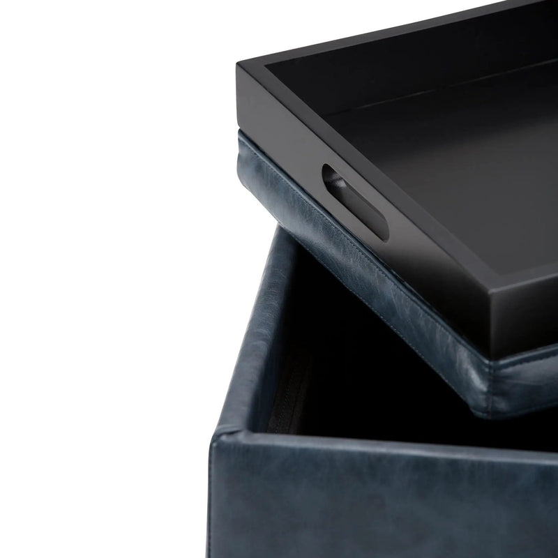 Rockwood - Upholstered Cube Storage Ottoman With Tray by Unique Piece Furniture