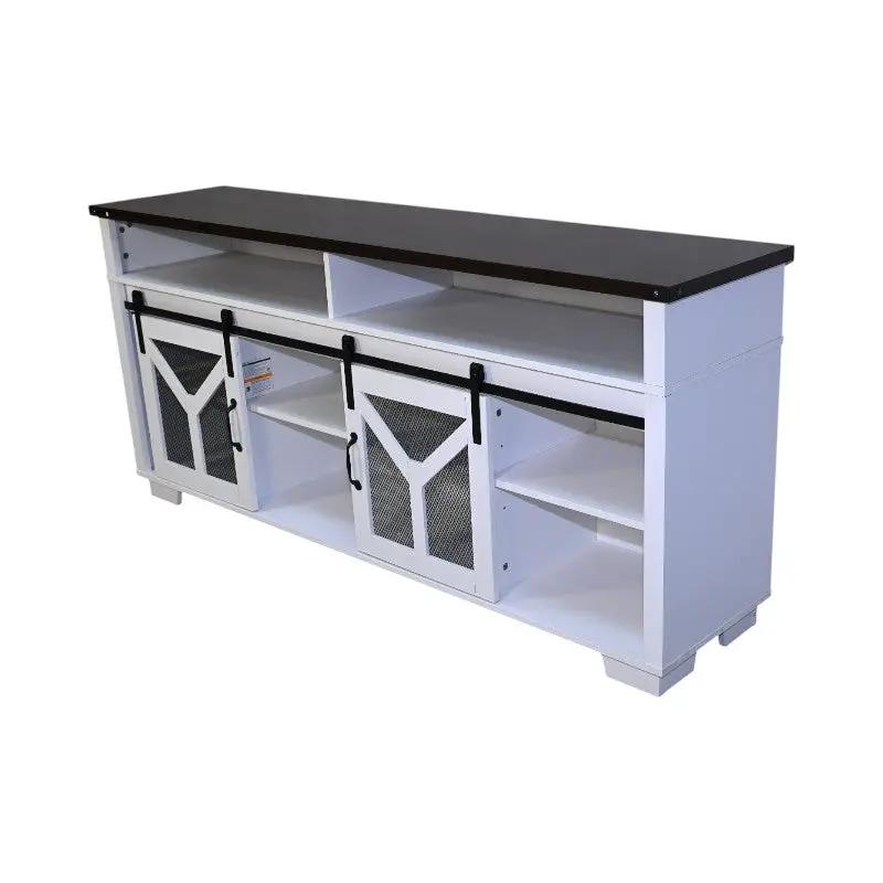 Stylish 65.3" TV Stand with LED Light Strips by HouseOfZazla