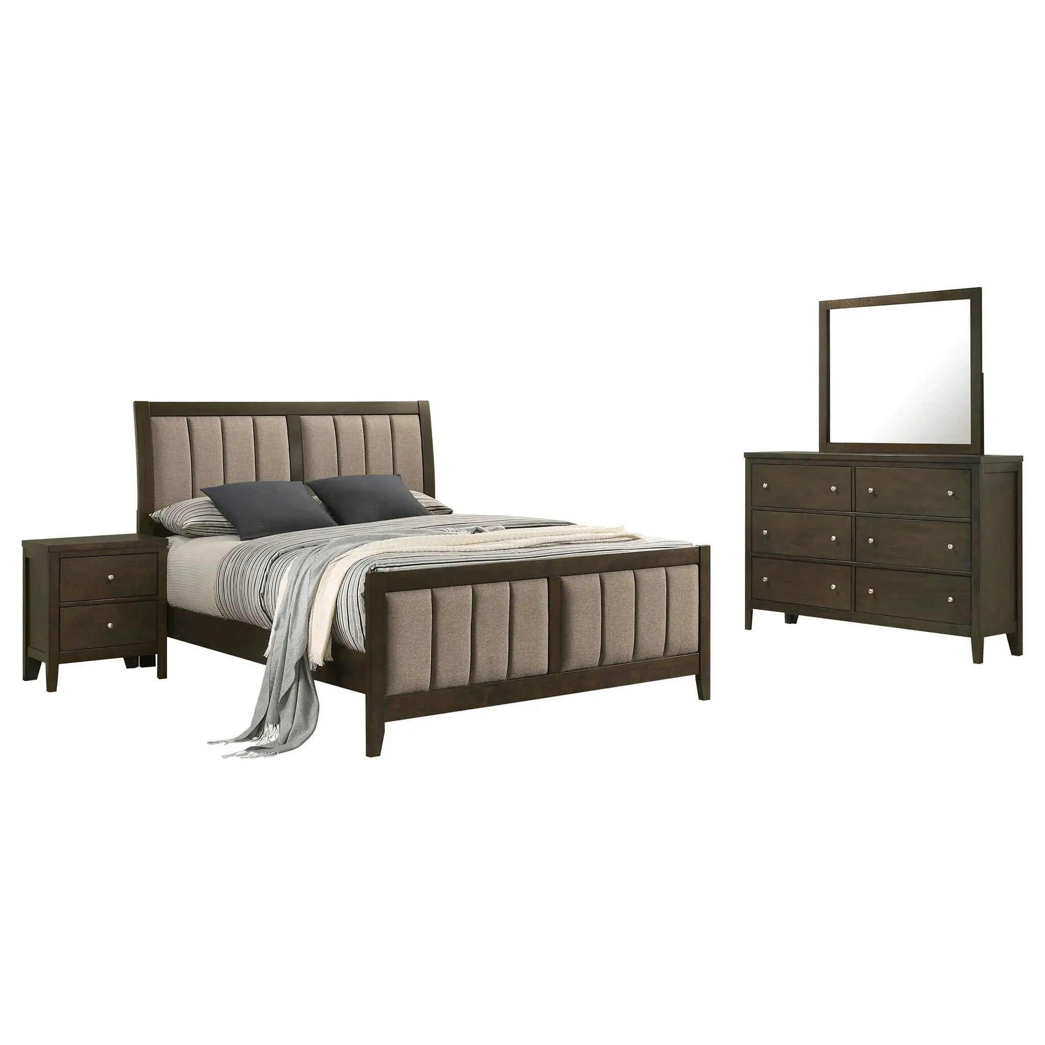 Wilkes 4-piece Queen Bedroom Set Dark Cocoa by Unique Piece Furniture