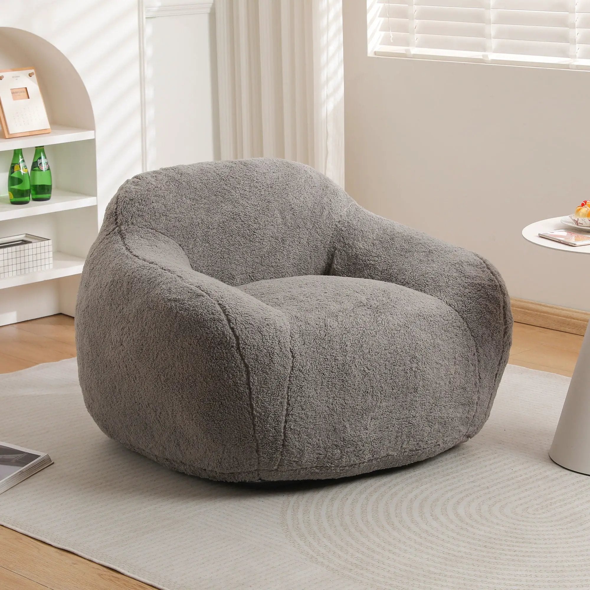 Giant Bean Bag Chair, Spacious Memory Foam With Armrests by HouseOfZazla