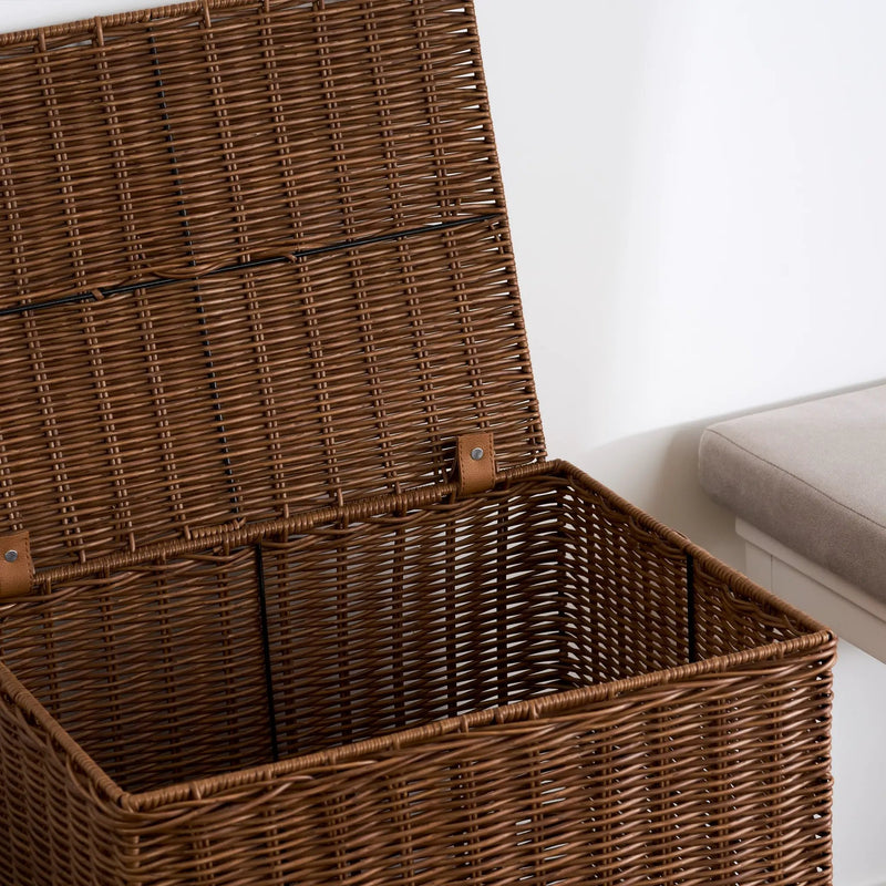 Joseph Rectangular Woven Resin Wicker Laundry Hamper by HouseOfZazla