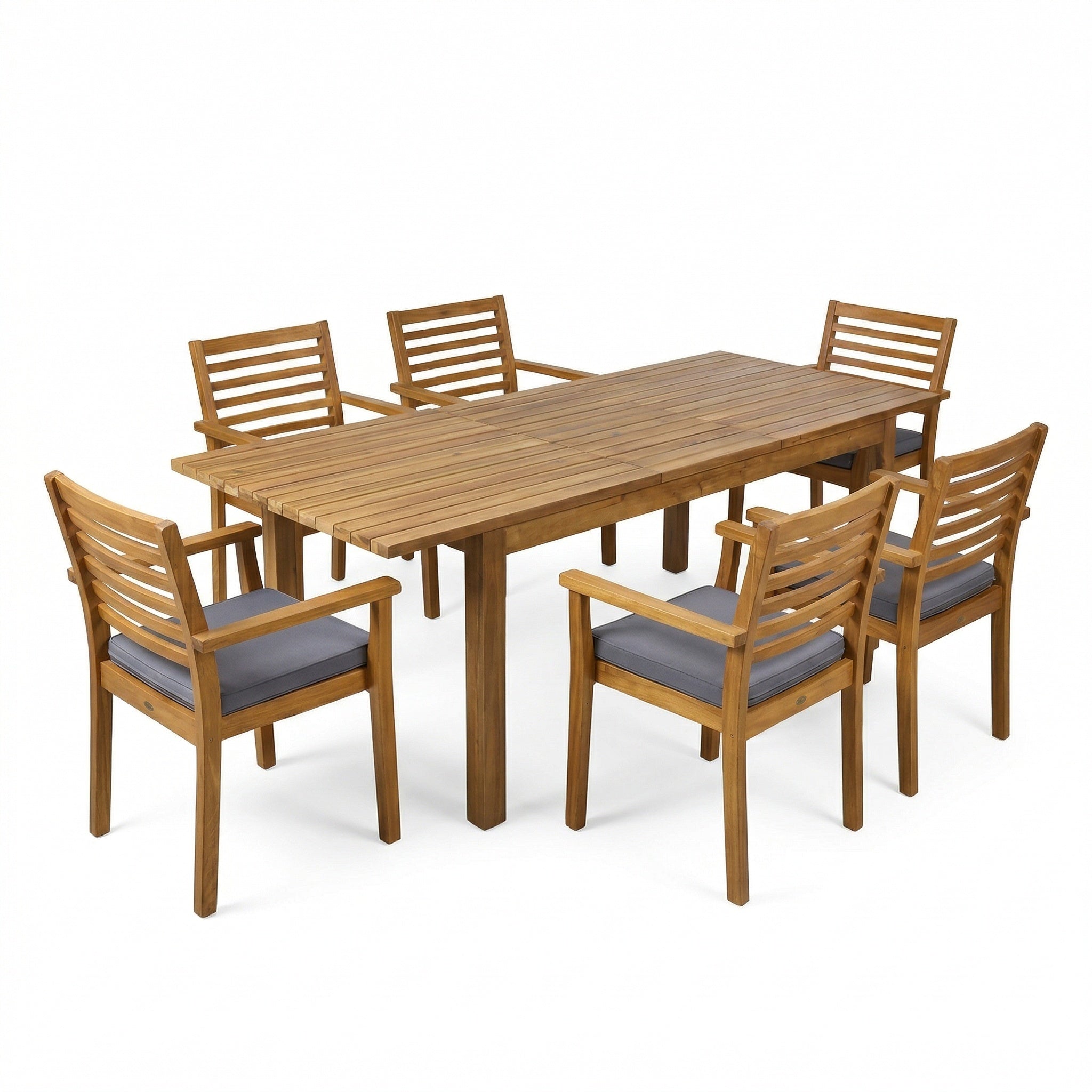 7 Pieces Acacia Wood Outdoor Dining Set by HouseOfZazla