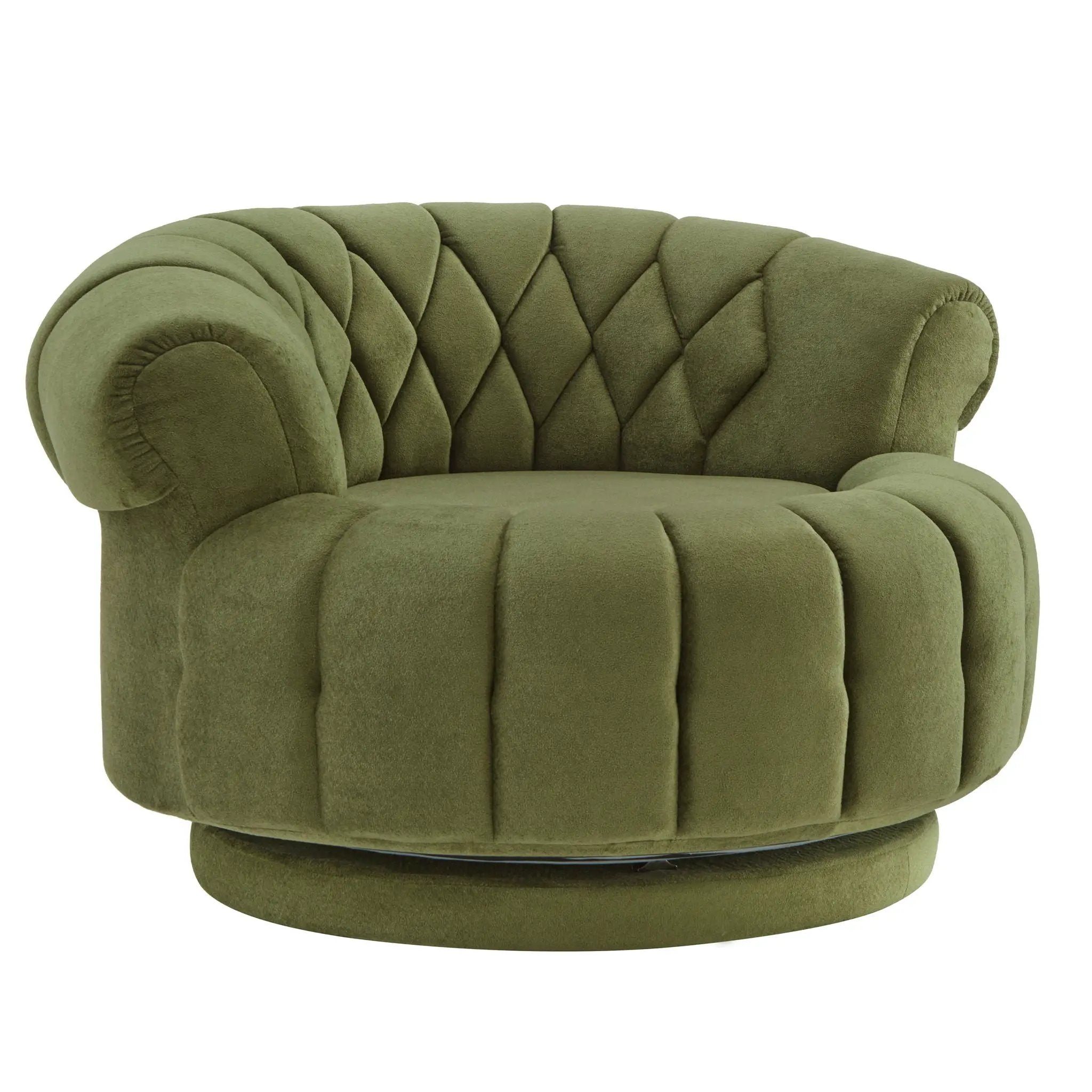 Round Swivel Accent Chair With Rotation by Unique Piece Furniture