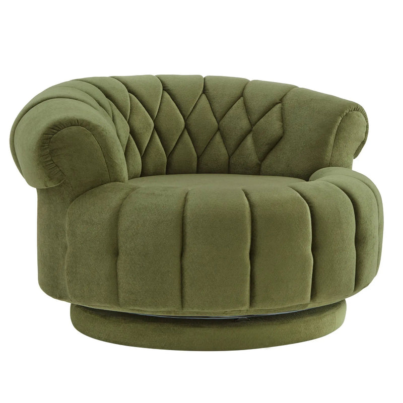 Round Swivel Accent Chair With Rotation by Unique Piece Furniture