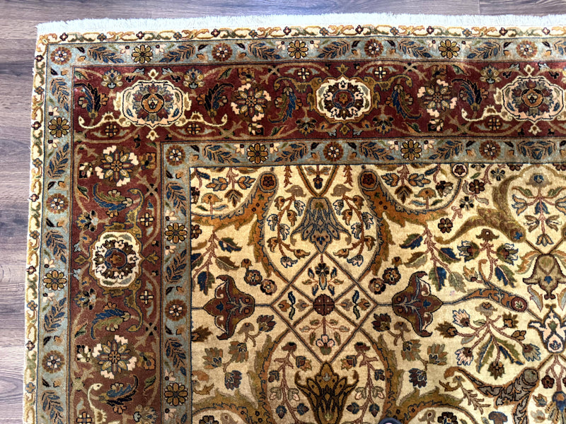 Indo Persian Rug 8x10, Teawash Bidjar Carpet, Allover Pattern by Jewel Rugs