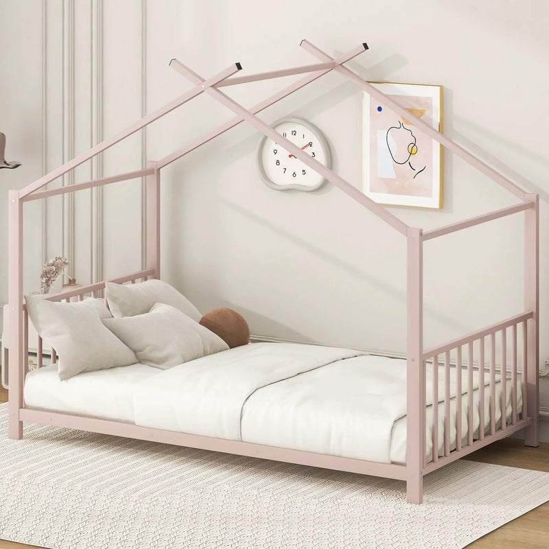 Metal House Platform Bed With Modern Design And Durable Frame by Unique Piece Furniture
