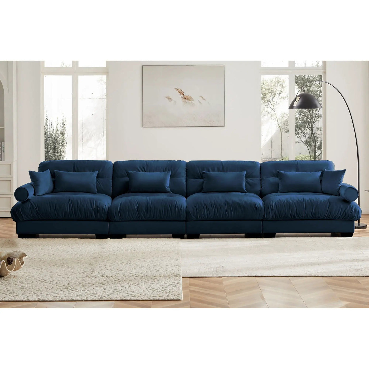 Super Comfort Oversized Modular Sectional Sofa, Deep Seat Convertible L Shaped Couch by Unique Piece Furniture
