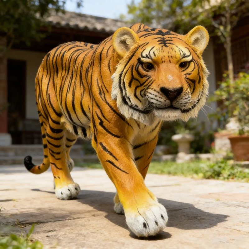 Simulated Tiger Resin Garden Statue by HouseOfZazla