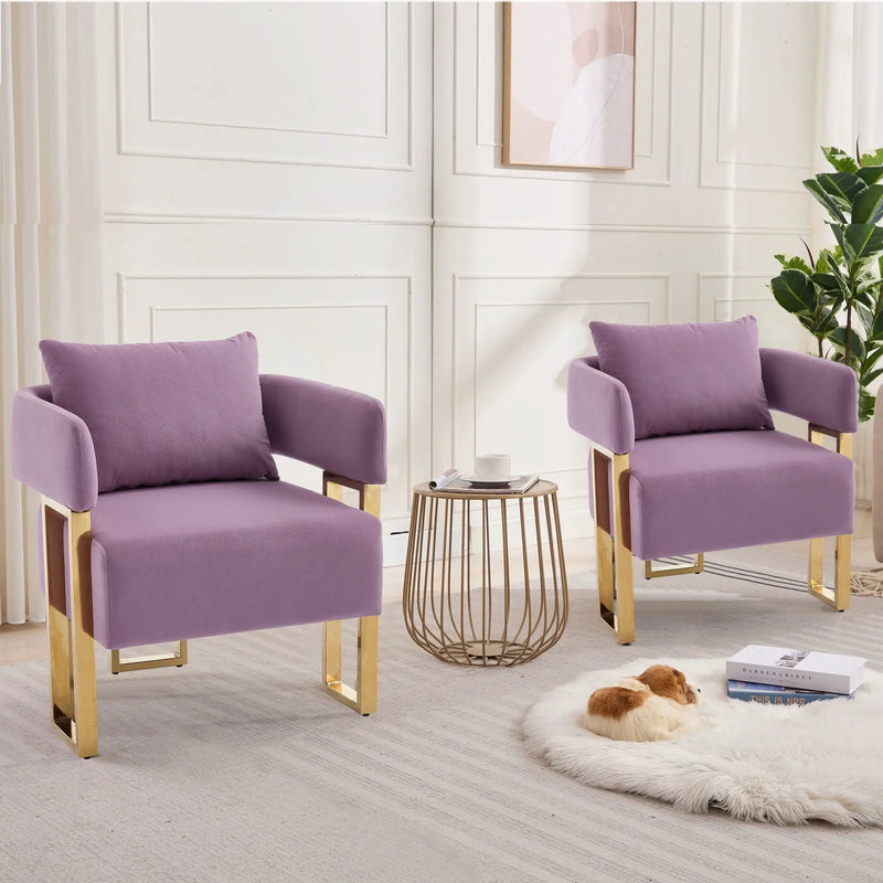 Modern Decorative Chair Teddy Fleece Upholstered And Metal Foot by Unique Piece Furniture