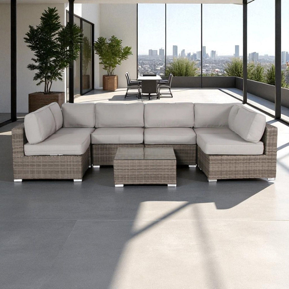 Outdoor Wicker Seating Group With Cushions, photo 30 of 38