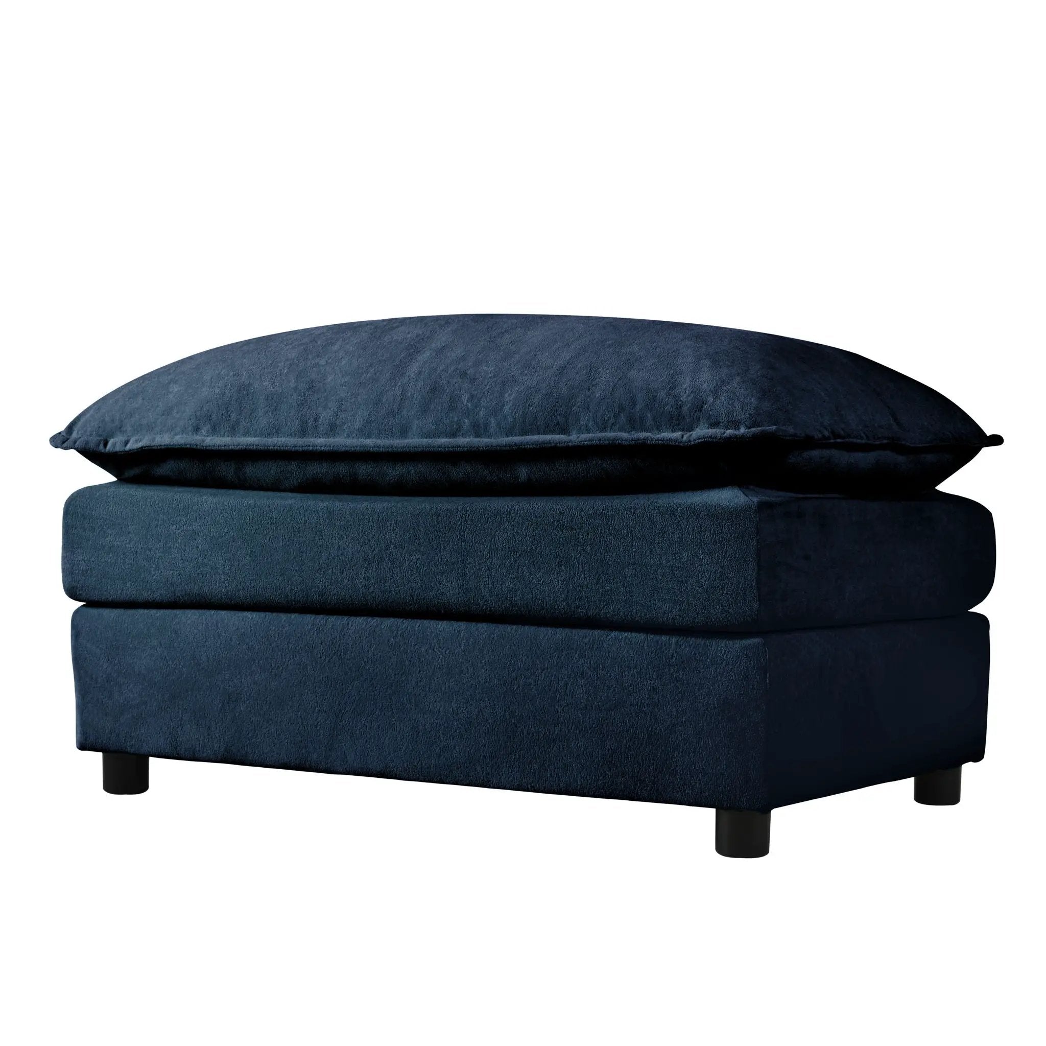 Oversized Chair With Movable Ottoman, Soft Upholstered Lounge Chair by HouseOfZazla
