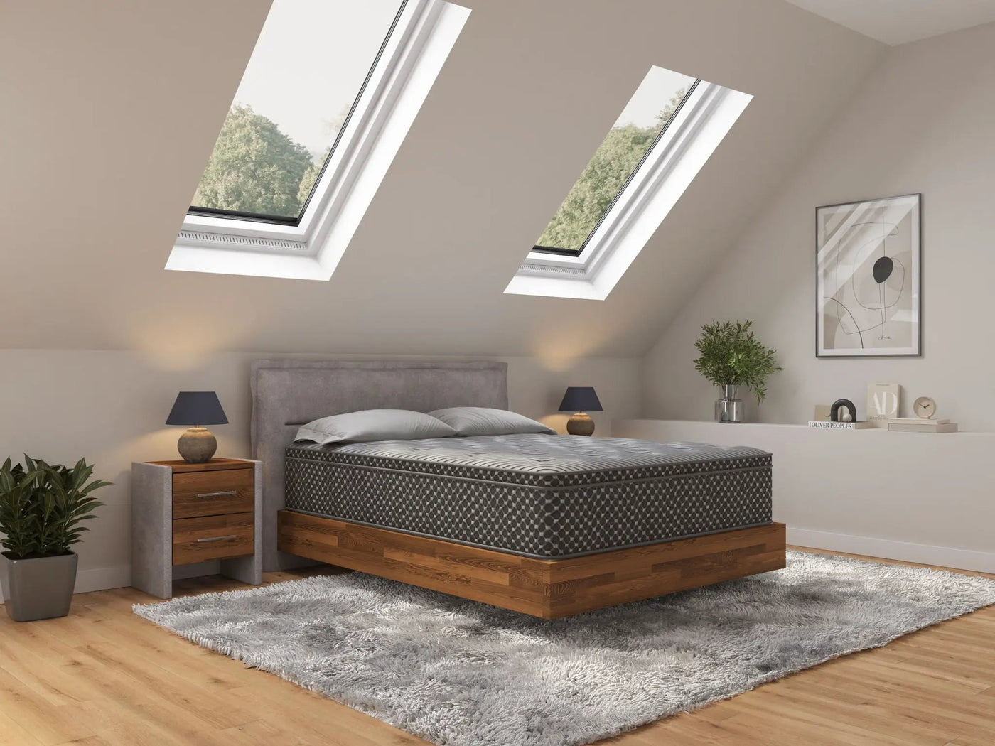13" Quilted Eurotop Hybrid Mattress, Plush by Unique Piece Furniture