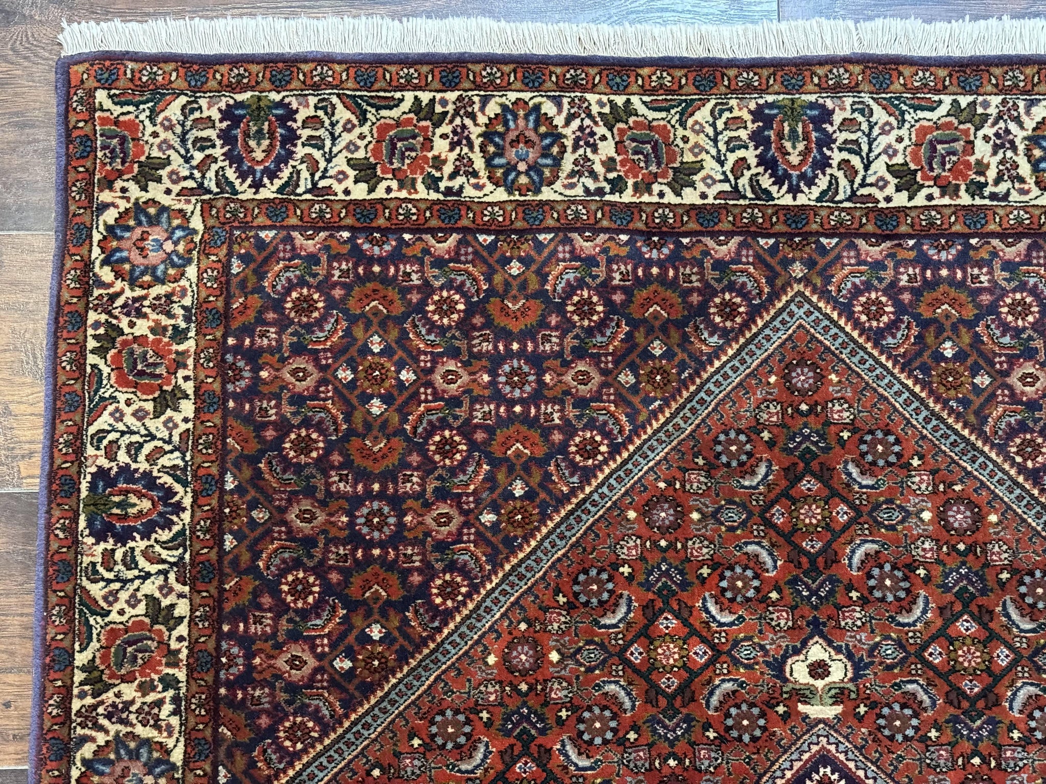 Persian Bidjar Rug 4x5, Fine 290 KPSI, Herati Pattern by Jewel Rugs