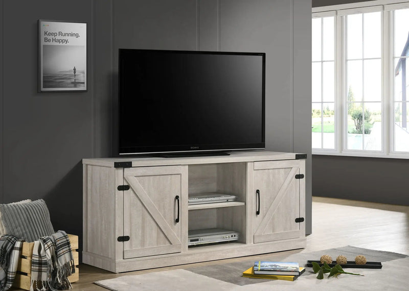 Salma - 58" Wide TV Stand With 2 Open Shelves And 2 Cabinets by HouseOfZazla