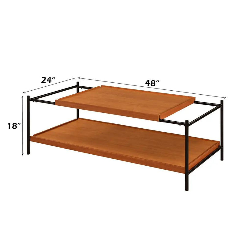 Oaken - Coffee Table - Honey Oak & Black by Unique Piece Furniture