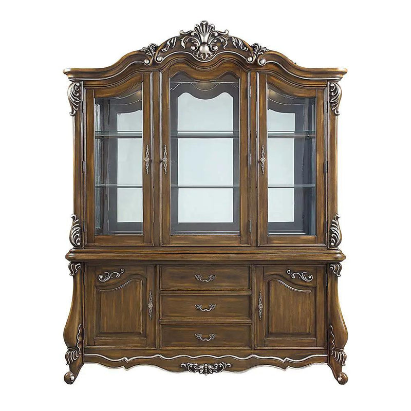 Latisha - Buffet & Hutch - Antique Oak by Unique Piece Furniture