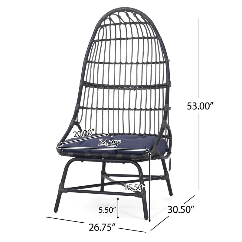 Elon Cocoon Chair - Gray by HouseOfZazla