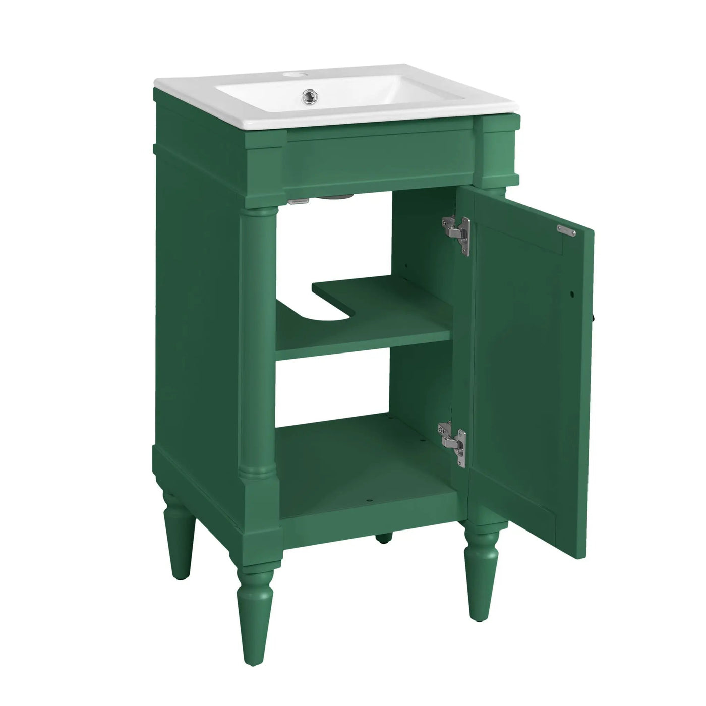 Bathroom Vanity With Sink, Storage Cabinet With Door, Drop In Sink, Compact Freestanding Design by Unique Piece Furniture