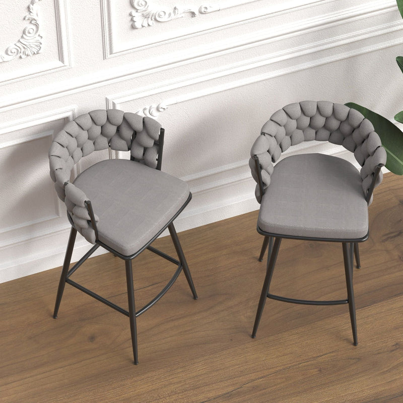 Bar Stool 360 Swivel With Back Footrest by HouseOfZazla