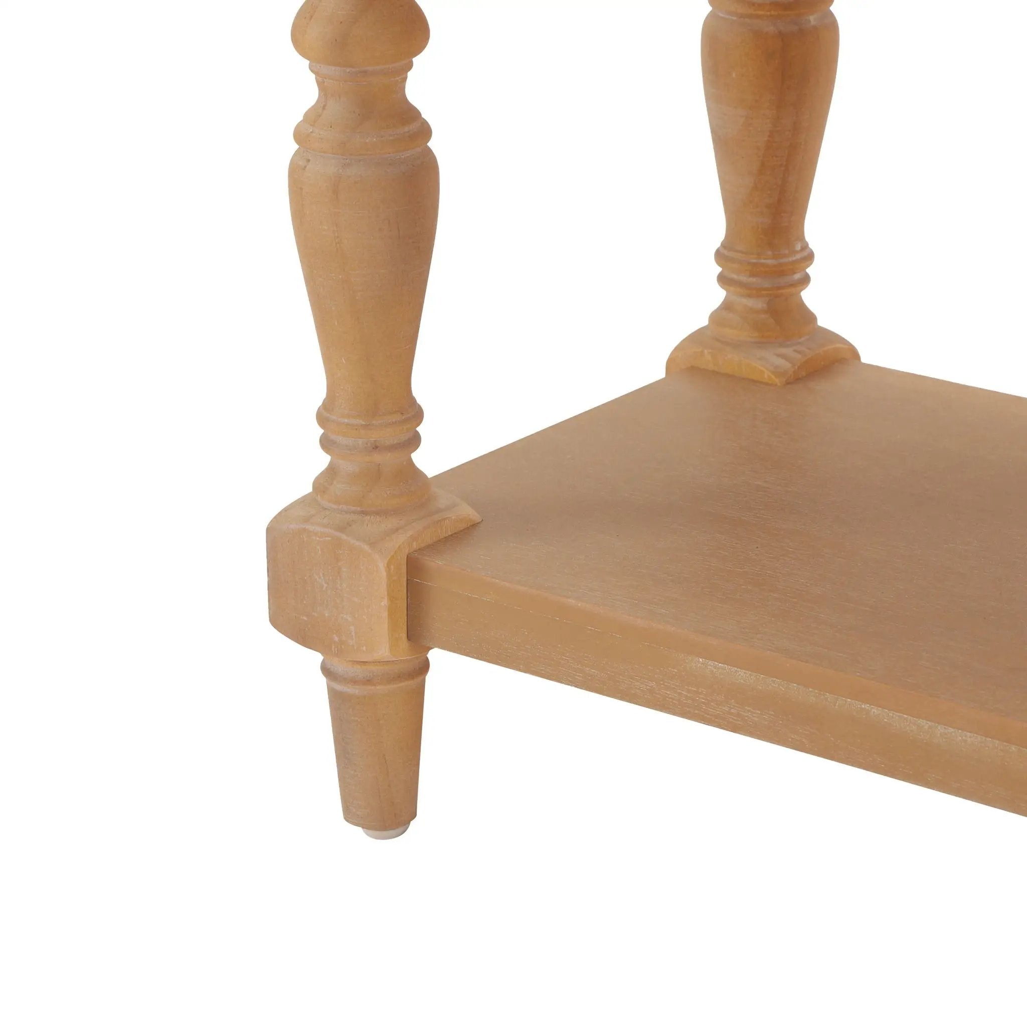 Console Table With 4 Soft Close Drawers, Thick Bottom Shelf For Living Room - Natural by HouseOfZazla