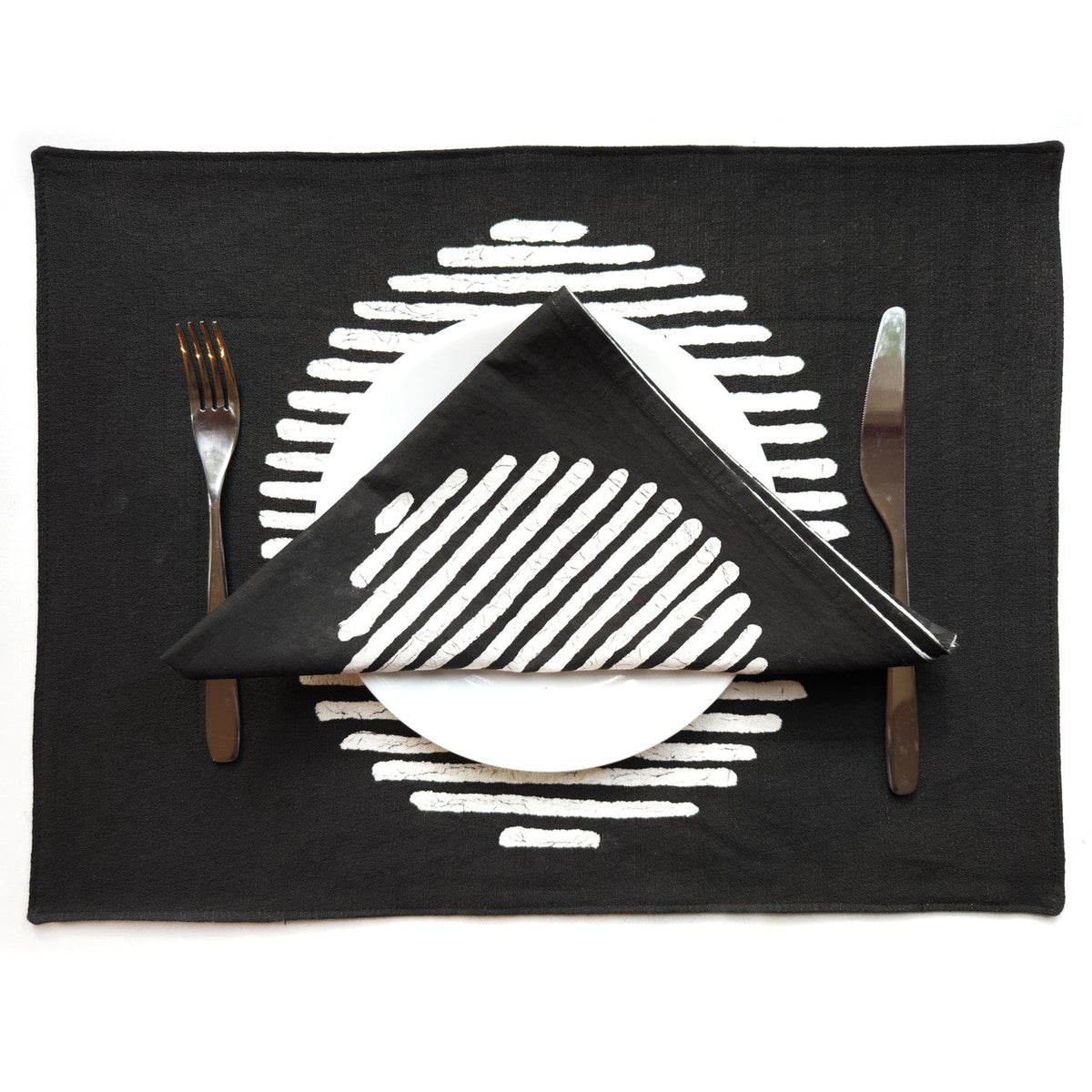 Mwedzi Black Placemats - Set of 2
