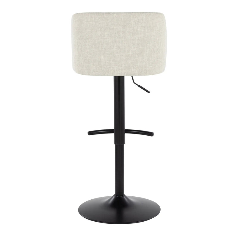 Toriano - Contemporary Adjustable Barstool Swivel With Rounded T Footrest (Set of 2) by HouseOfZazla