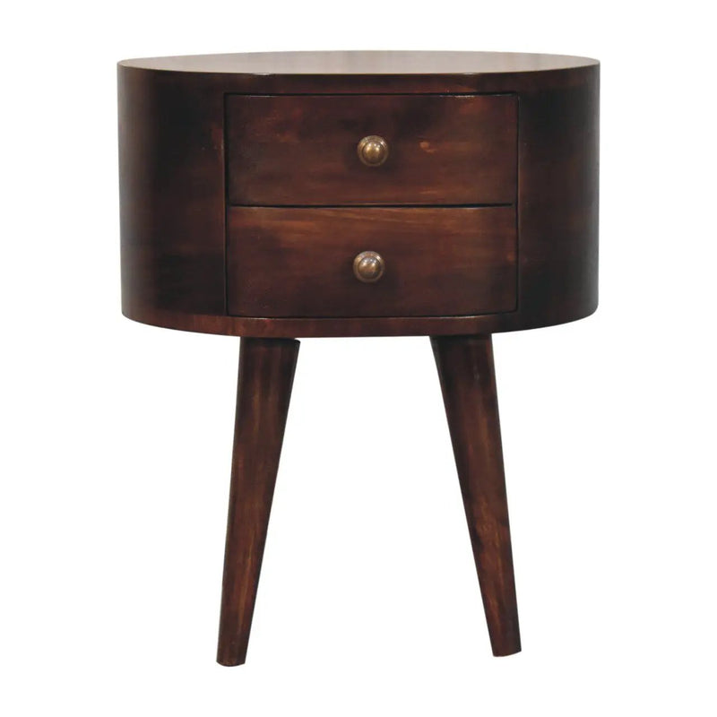 Rounded Bedside Table by HouseOfZazla