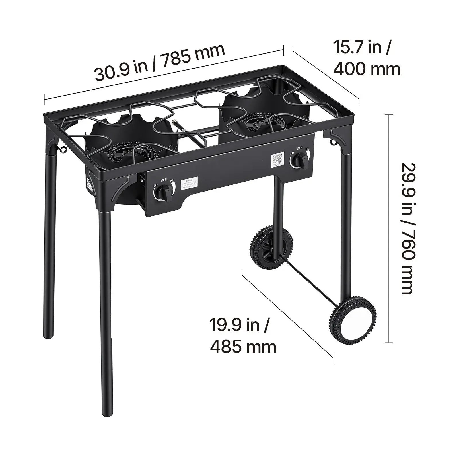 2 Burner Outdoor Propane Gas Stove, 150,000 BTU by HouseOfZazla