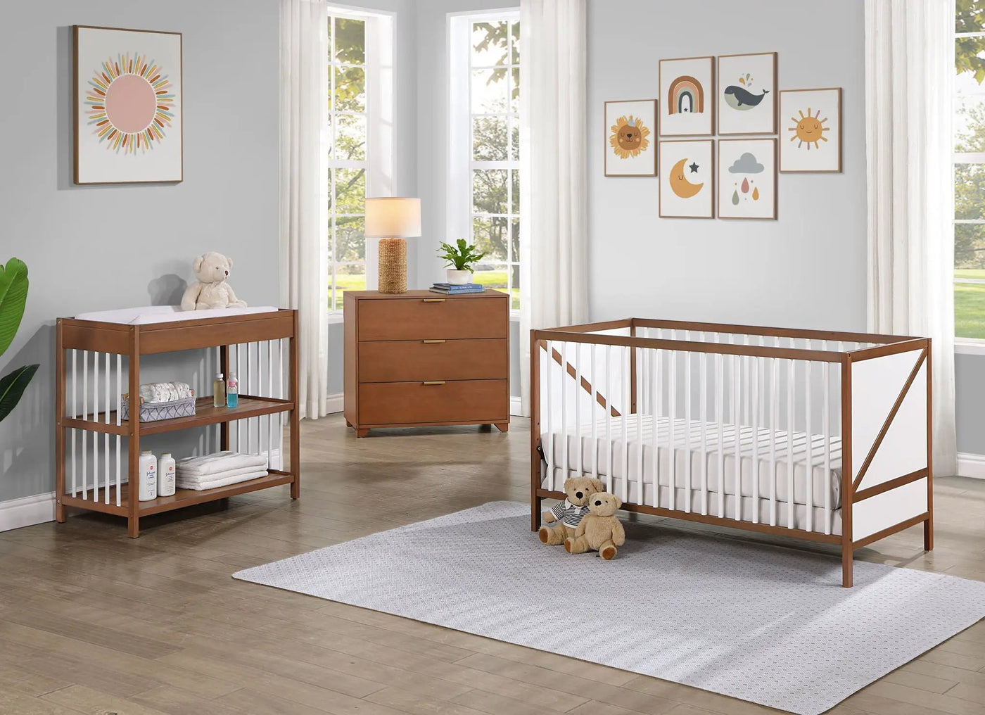 Pixie Zen - 3-in-1 Crib - Walnut by Unique Piece Furniture