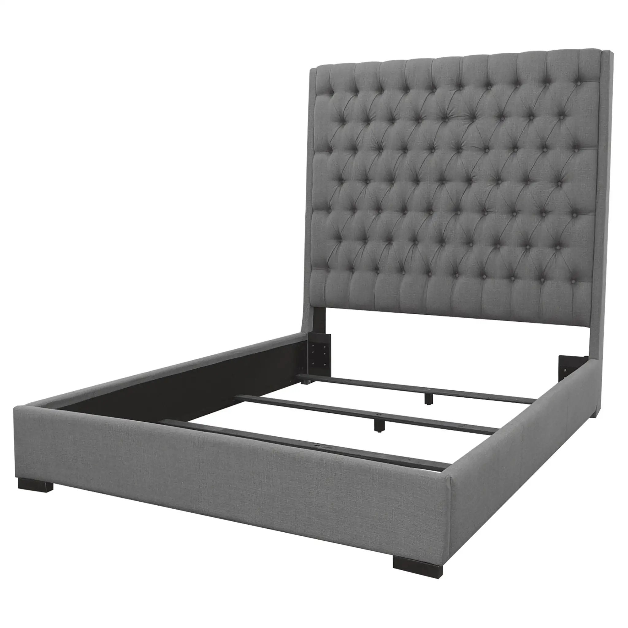 Camille Upholstered Queen Panel Bed Grey by Unique Piece Furniture