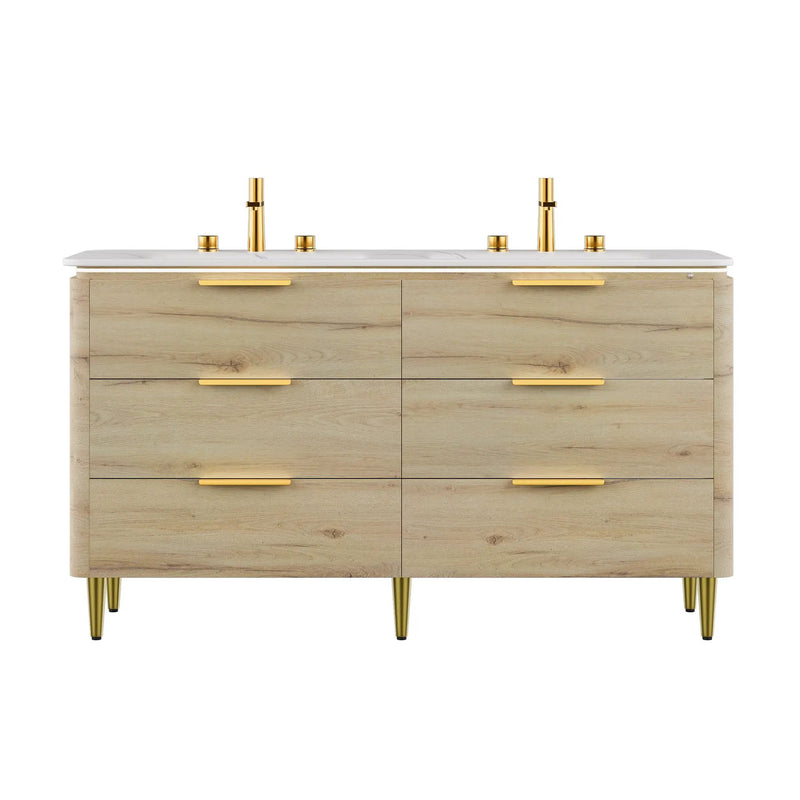 Amara 60" Bathroom Vanity & Sinks by HouseOfZazla