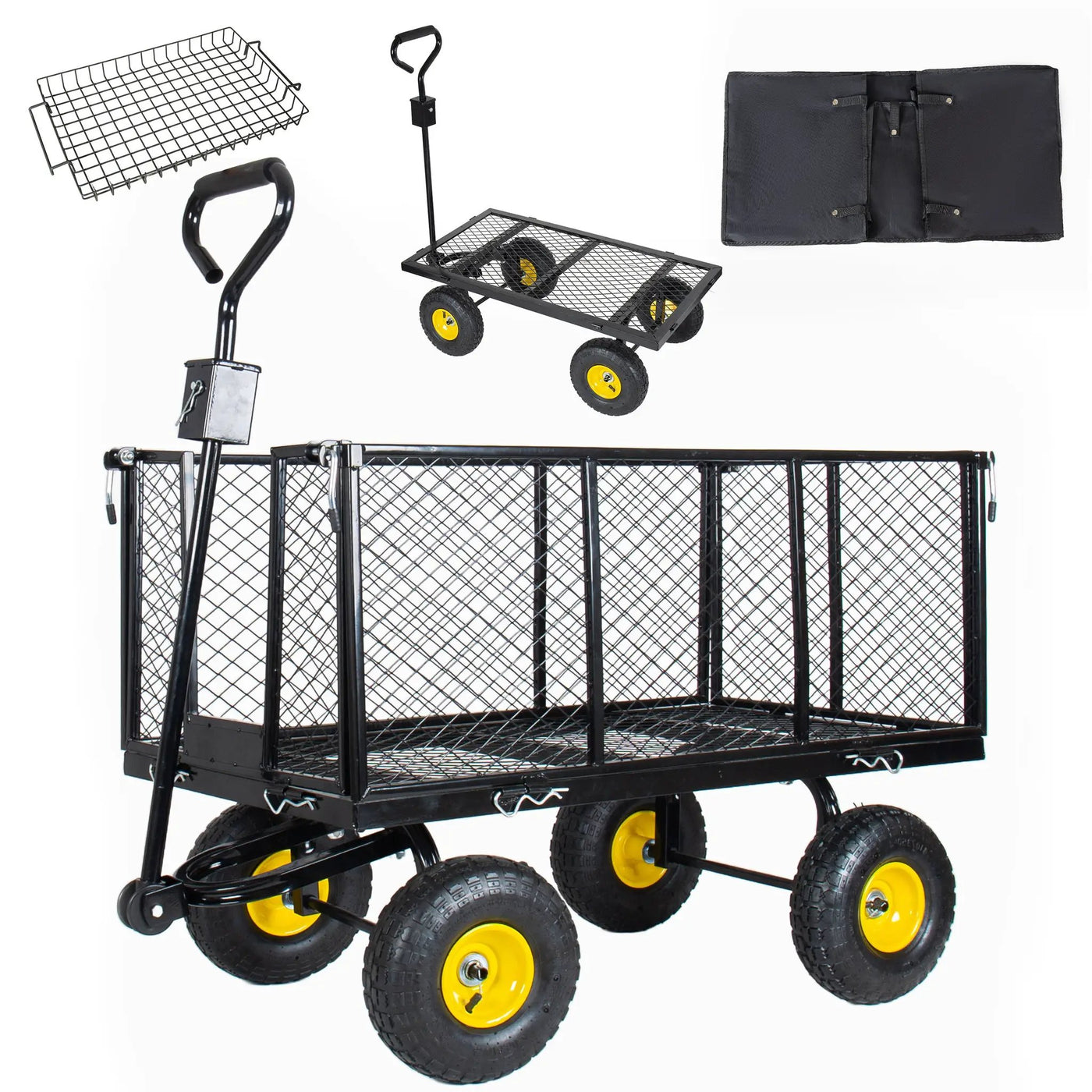 3-in-1 Oversized Steel Garden Cart by HouseOfZazla