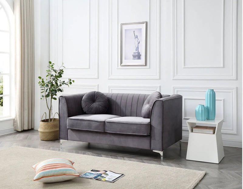 Glam Styled Micro Suede Loveseat by HouseOfZazla