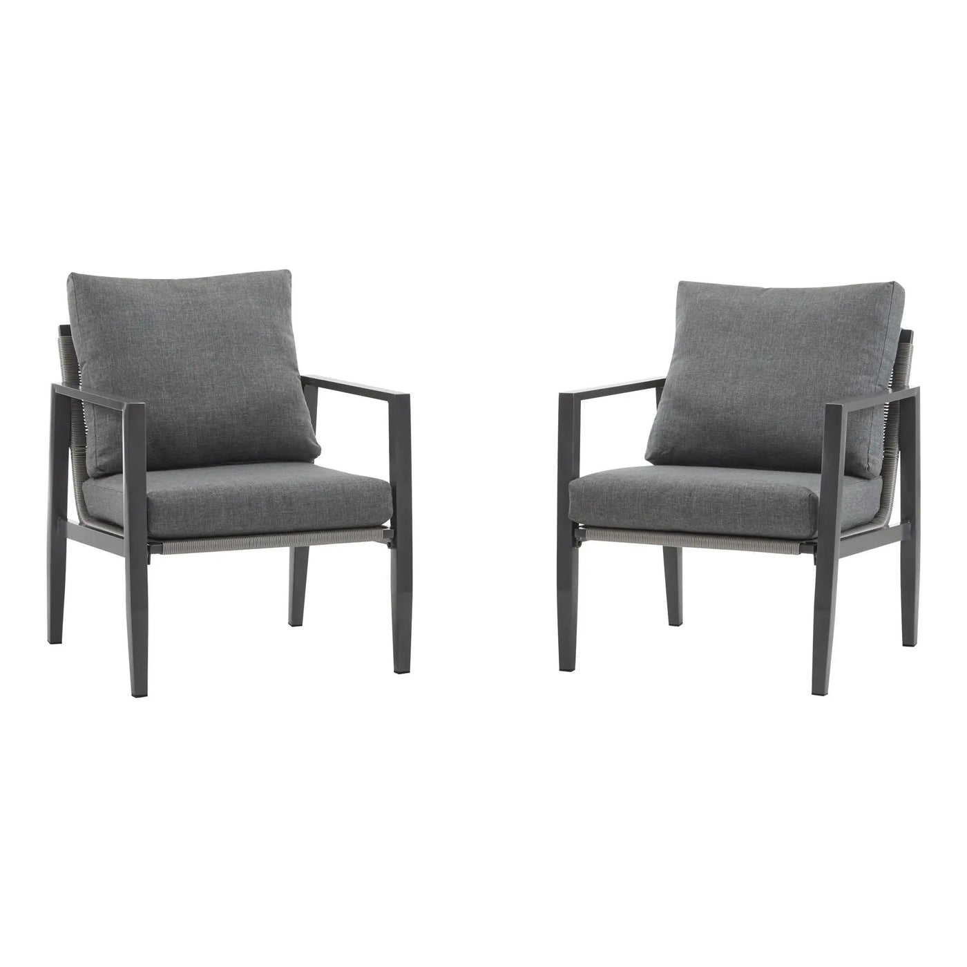 Modern Lounge Chair With Rope Accents And Cushions by HouseOfZazla