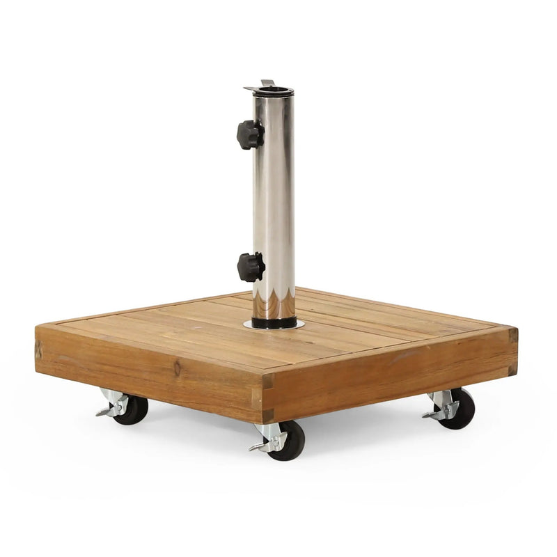 Ralph Square Umbrella Base - Teak by HouseOfZazla