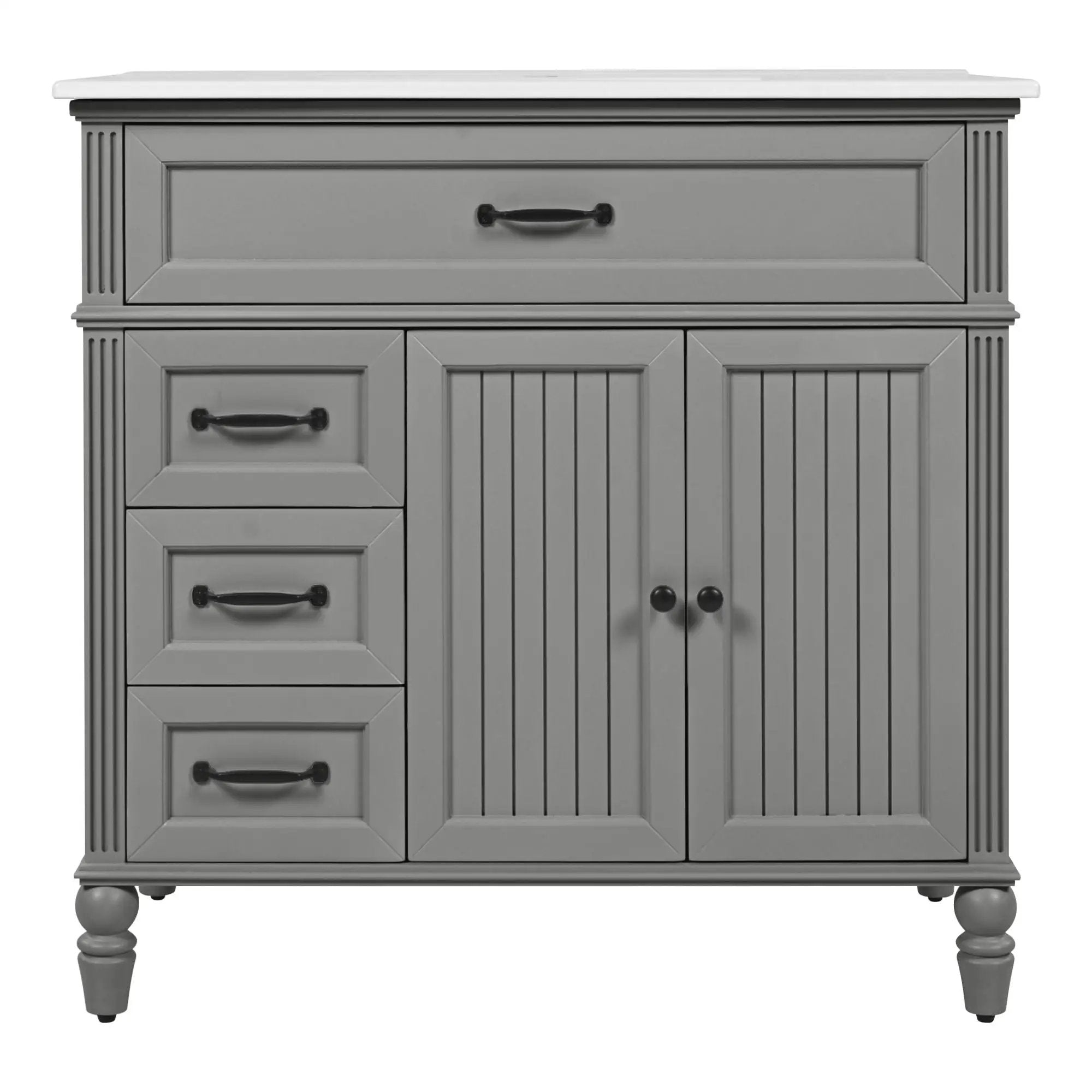 Bathroom Vanity With Sink, Freestanding Cabinet & Drawers by HouseOfZazla