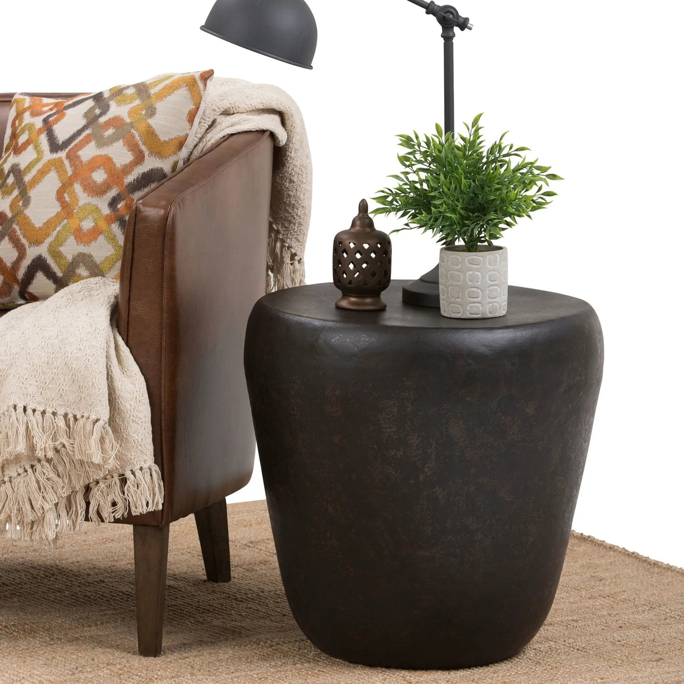 Garvy - Handcrafted Metal Side Table by HouseOfZazla