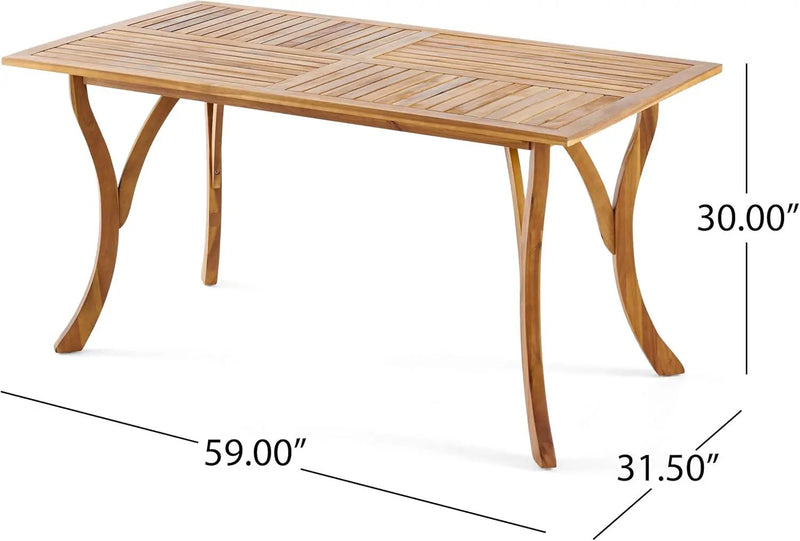Outdoor Hermosa 7 Piece Wood Dining Set with Cushions by HouseOfZazla