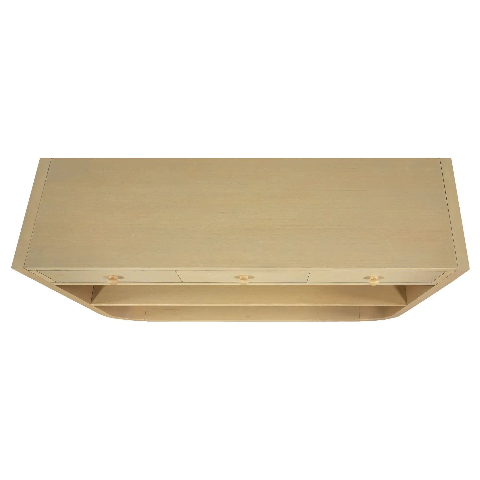 Console Table With 3 Soft Close Drawers & 2 Open Shelves by HouseOfZazla