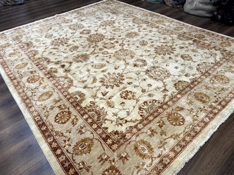 Pakistani Peshawar Rug 8x10, Pak Persian Traditional Oriental Carpet, Handmade, Wool, Allover Pattern by Jewel Rugs