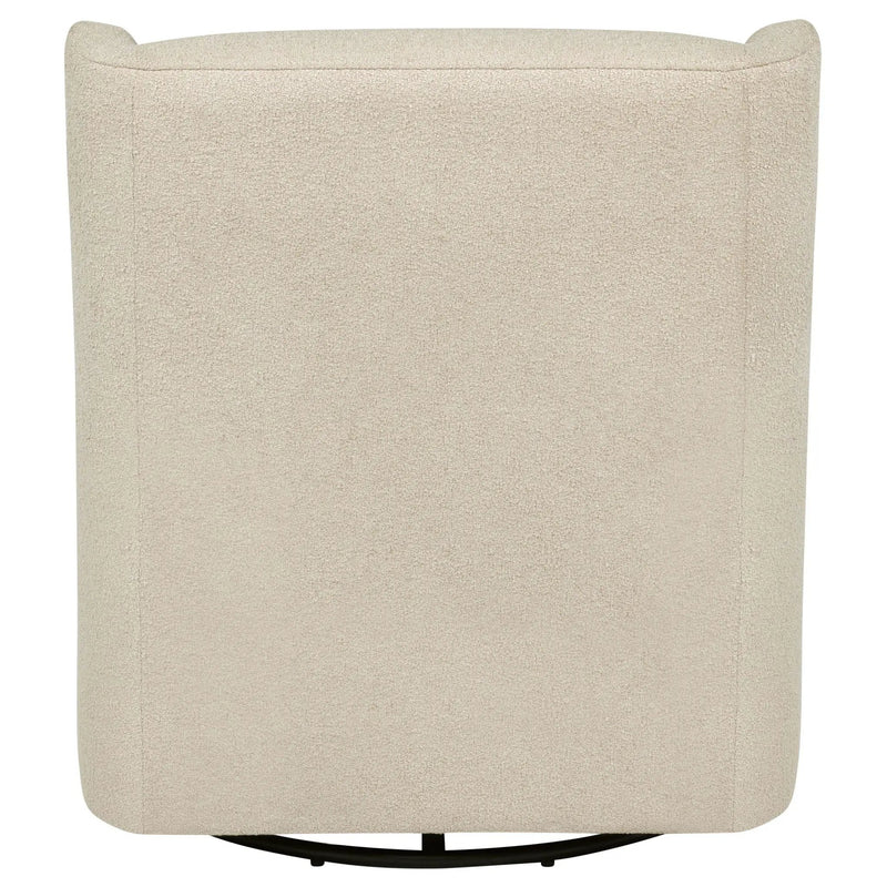 Serra Boucle Upholstered Swivel Glider Sandy Beige by Unique Piece Furniture