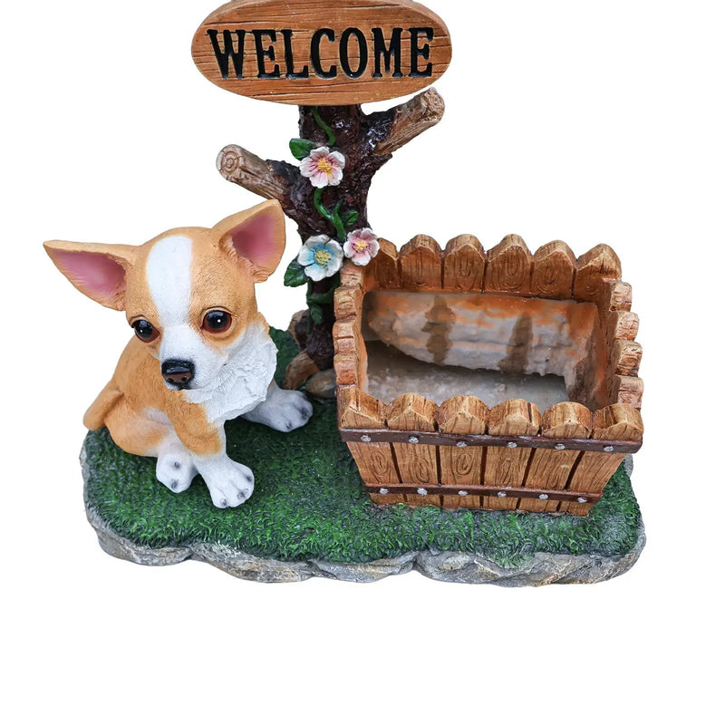 Sitting Chihuahua Dog Planter Statue by HouseOfZazla