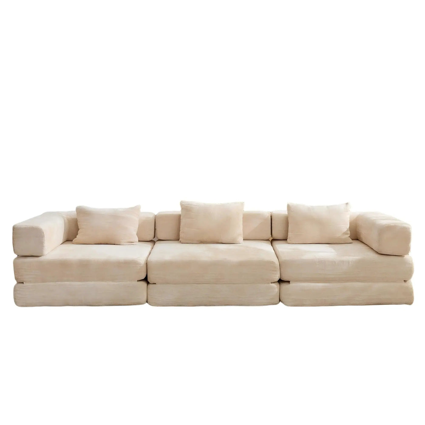 Convertible Floor Sofa Bed, Boneless Modular Sectional Sofa For Living Room by Unique Piece Furniture