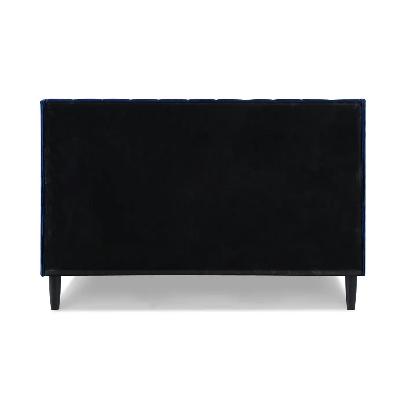 Aspen Vertical Tufted Headboard Platform Bed Set, Queen, Navy Blue Velvet by HouseOfZazla