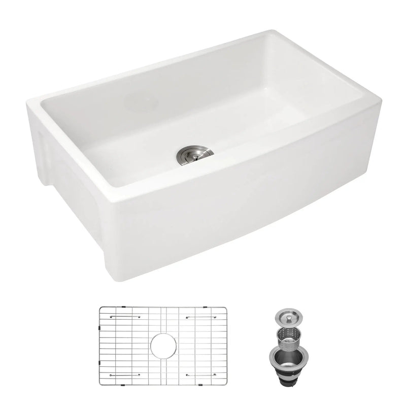 Farmhouse Sink, Apron Front Single Bowl With Arch Edge Design by HouseOfZazla