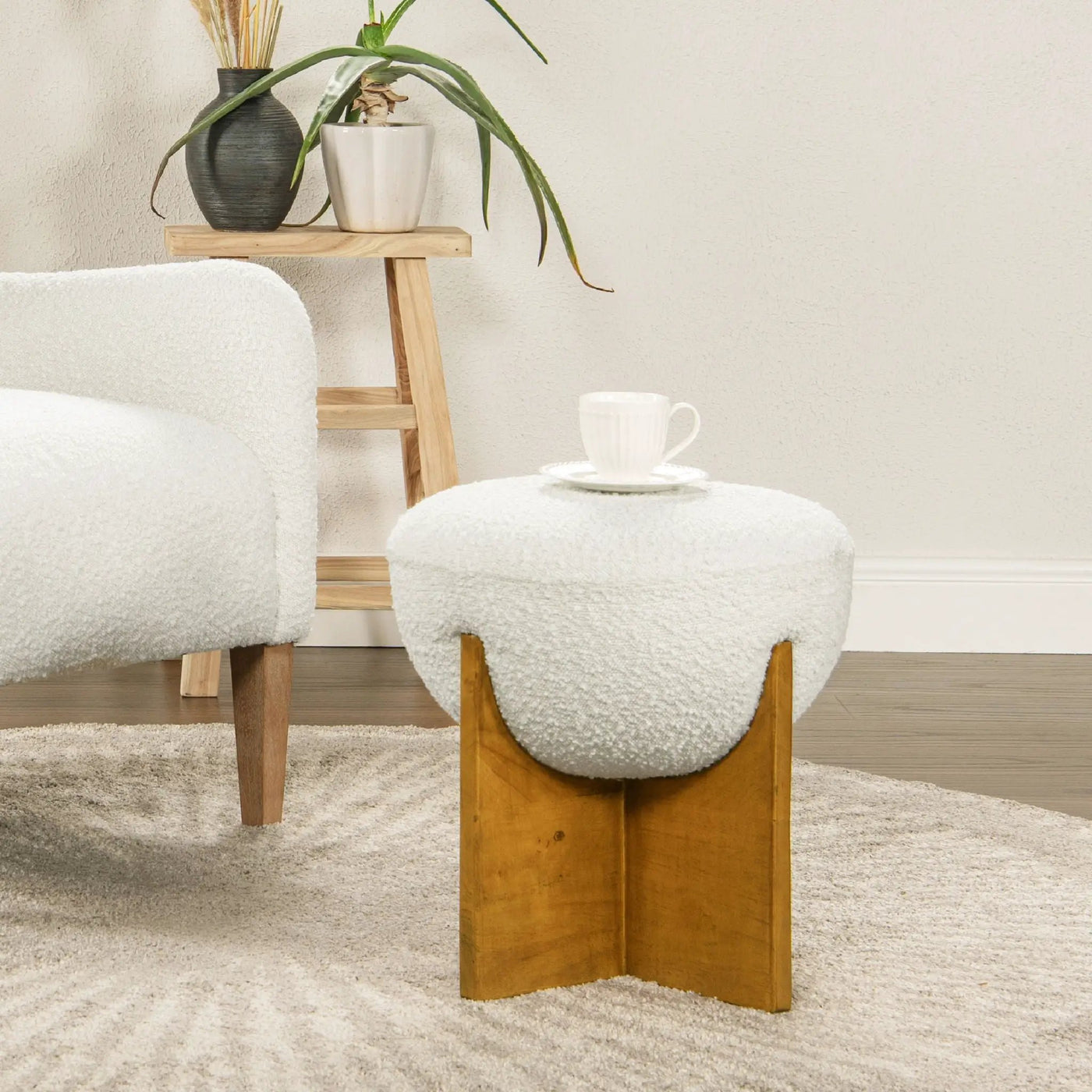 Bali - Round Upholstered Ottoman by Unique Piece Furniture