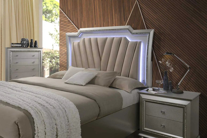 Kaitlyn - Bed With LED & Storage by Unique Piece Furniture