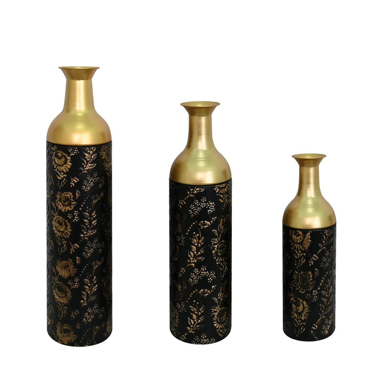 Decorative Metal Vases Set of 3 by HouseOfZazla